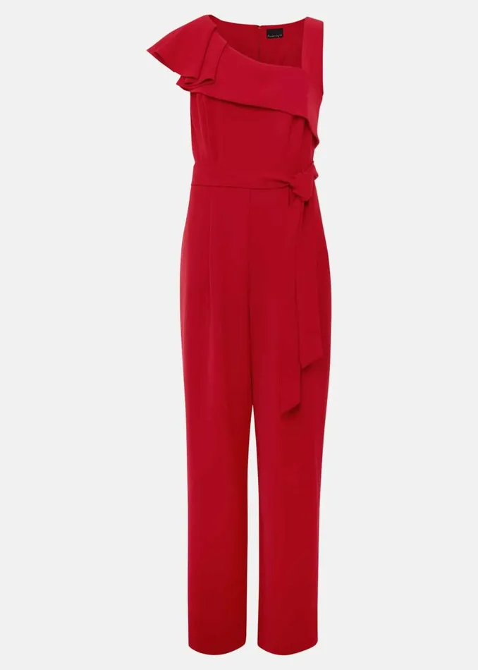 Phase Eight Dresses Zelda Belted Jumpsuit Oxblood 8211 Women