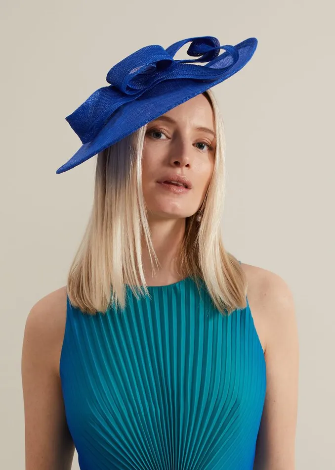 Phase Eight Fascinators and Hats Midi Double Twist Disc Fascinator Cobalt 8211 Women