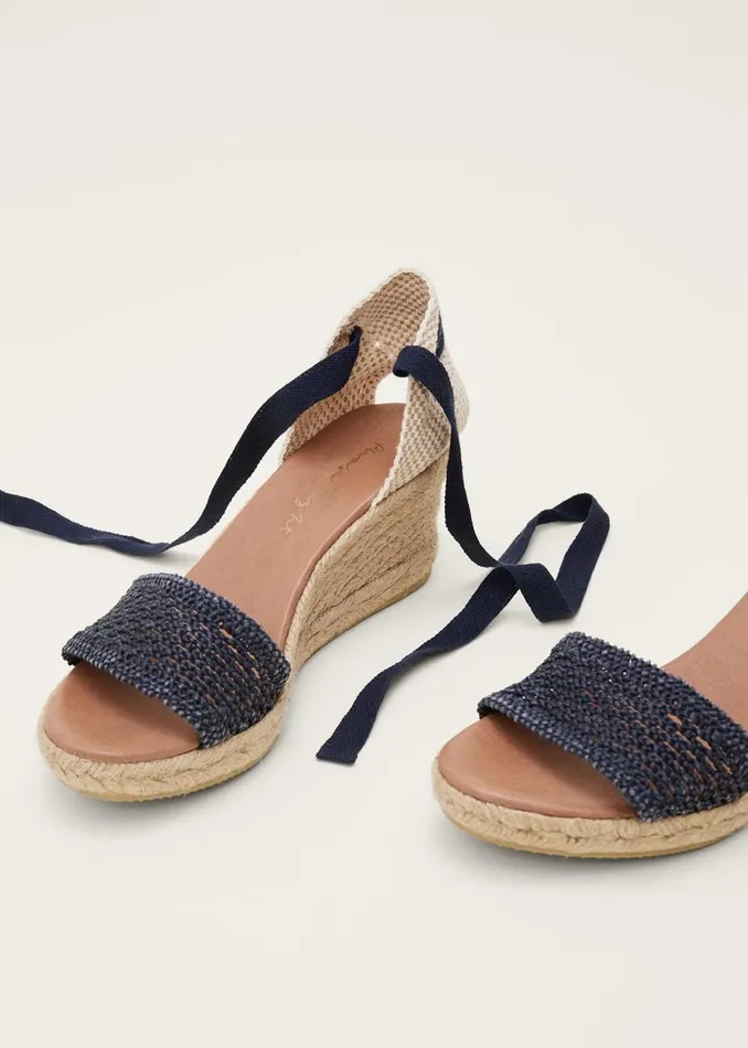 Phase Eight Heels Weave Espadrille Navy 8211 Women