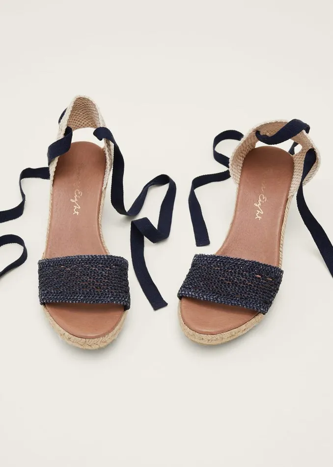 Phase Eight Heels Weave Espadrille Navy 8211 Women