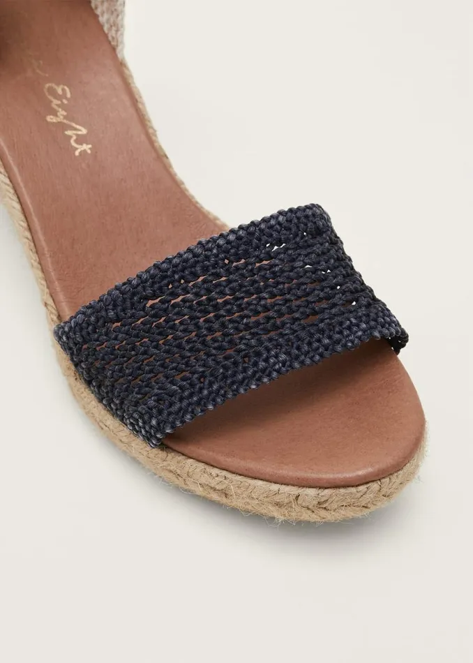 Phase Eight Heels Weave Espadrille Navy 8211 Women