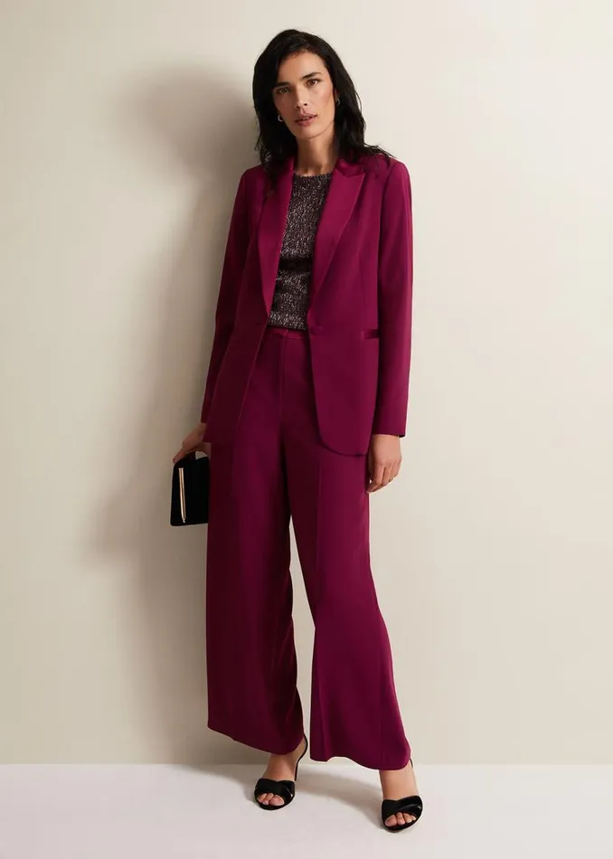 Phase Eight Jackets Elandra Tux Blazer Burgundy 8211 Women