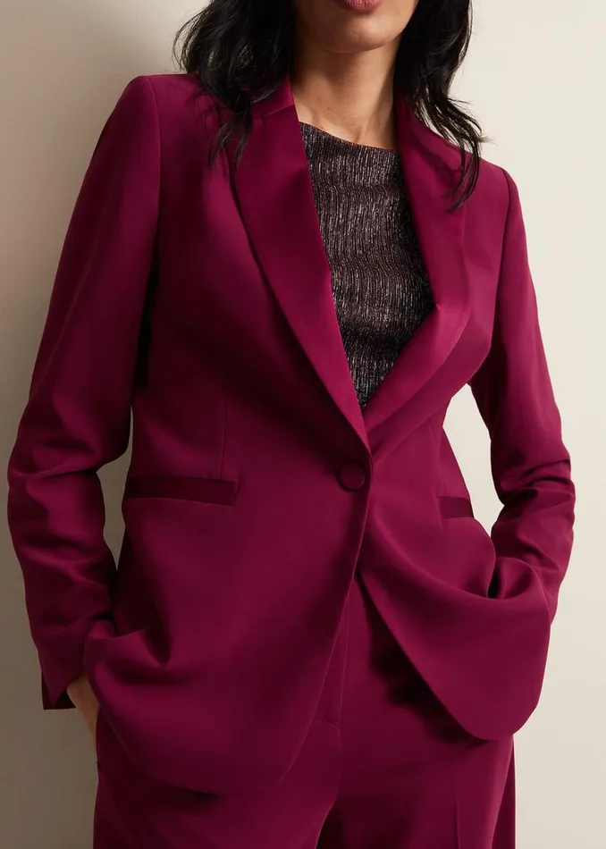 Phase Eight Jackets Elandra Tux Blazer Burgundy 8211 Women