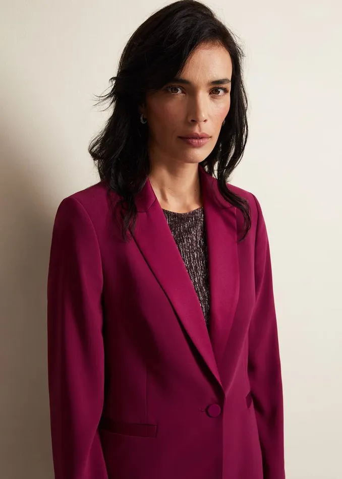 Phase Eight Jackets Elandra Tux Blazer Burgundy 8211 Women