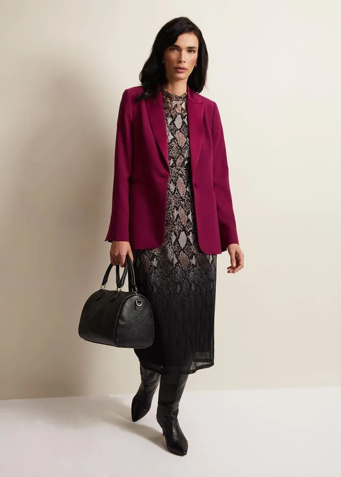 Phase Eight Jackets Elandra Tux Blazer Burgundy 8211 Women
