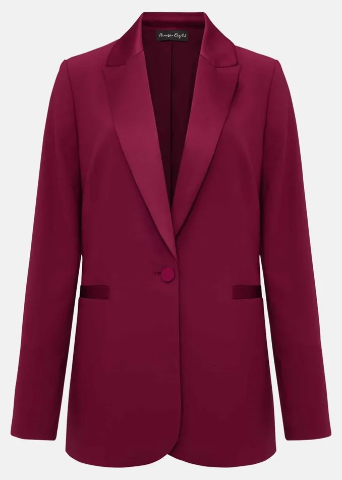 Phase Eight Jackets Elandra Tux Blazer Burgundy 8211 Women