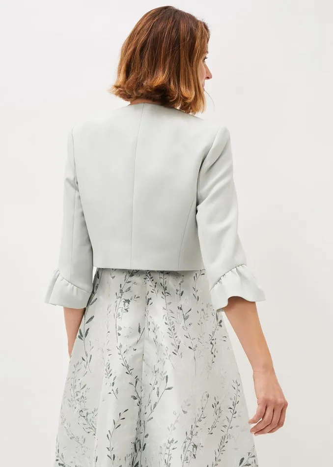 Phase Eight Jackets Inez Frill Cuff Occasion Jacket Eau De Nil 8211 Women