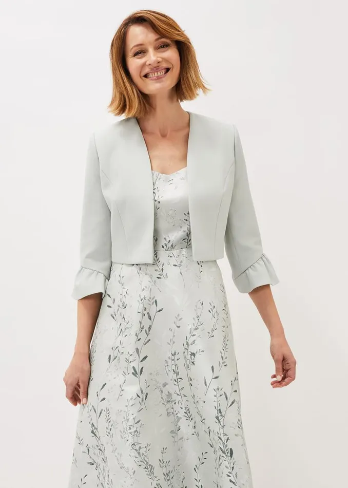Phase Eight Jackets Inez Frill Cuff Occasion Jacket Eau De Nil 8211 Women