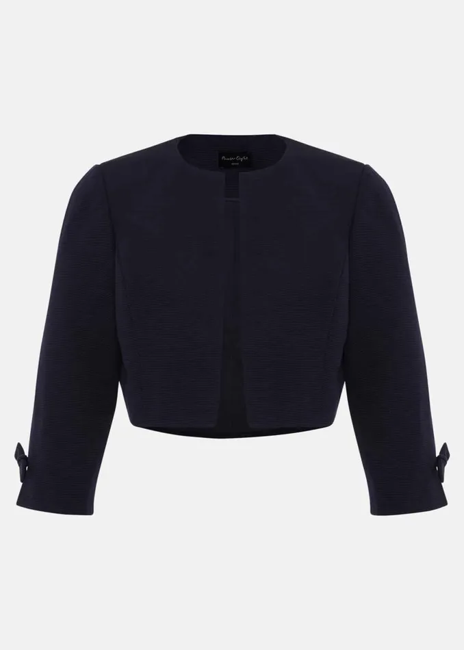 Phase Eight Jackets Petite Zoelle Bow Jacket Navy 8211 Women