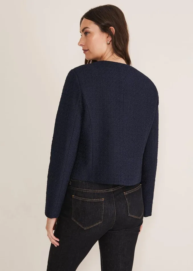 Phase Eight Jackets Ripley Tweed Jacket Navy 8211 Women