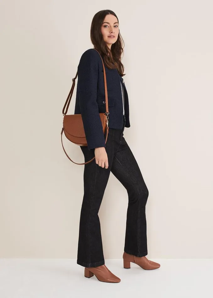 Phase Eight Jackets Ripley Tweed Jacket Navy 8211 Women