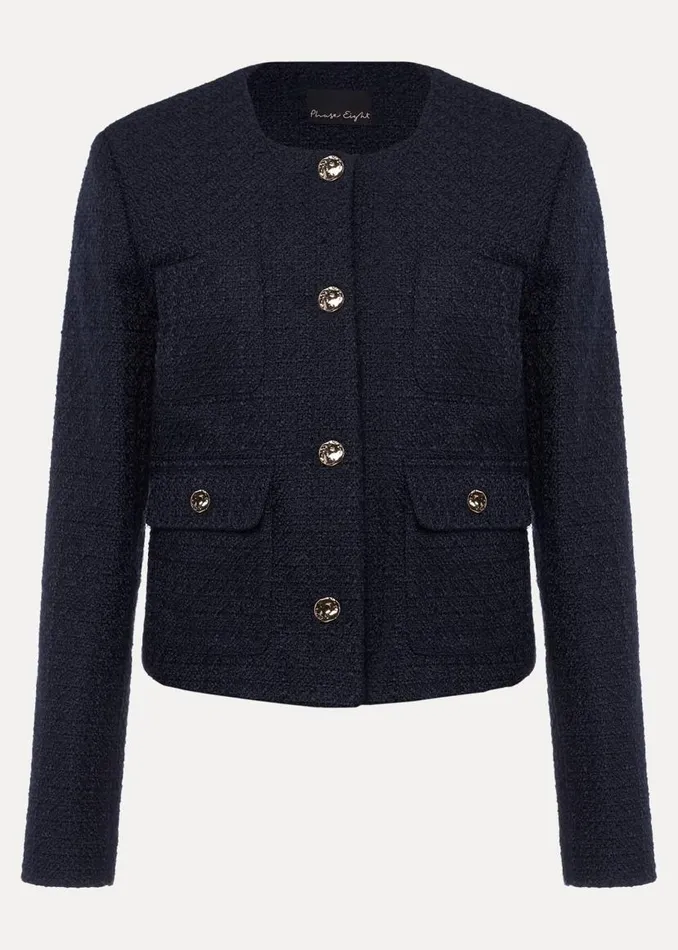 Phase Eight Jackets Ripley Tweed Jacket Navy 8211 Women