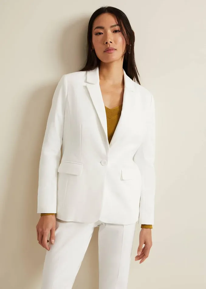 Phase Eight Jackets Ulrica Fitted Suit Jacket White 8211 Women