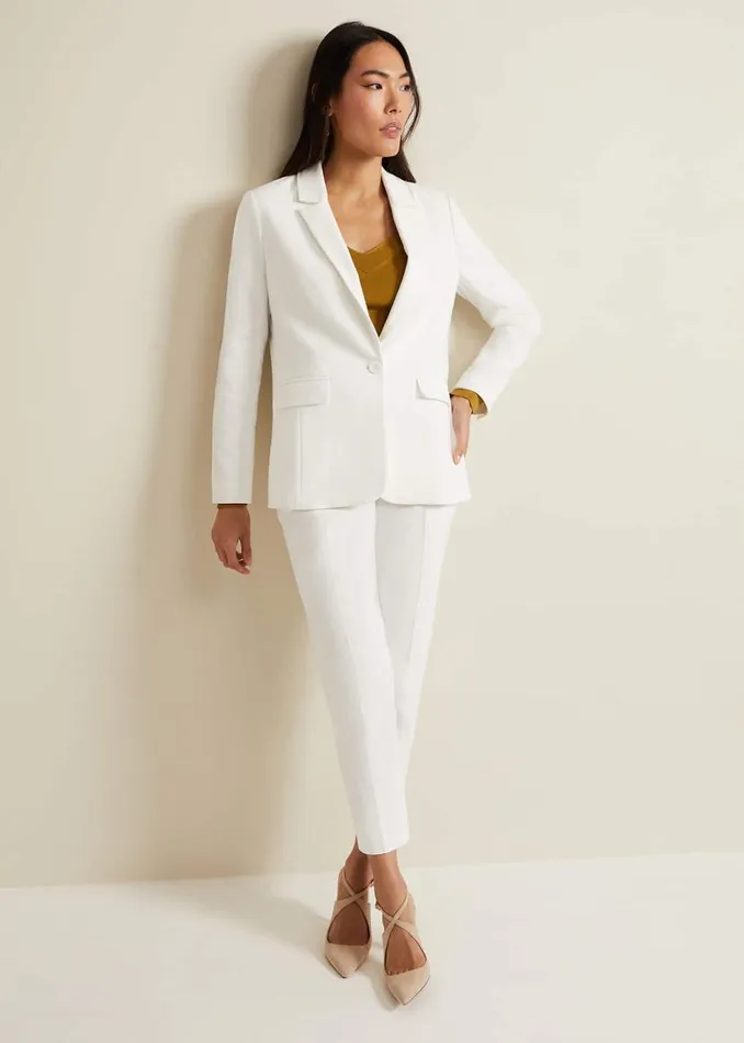 Phase Eight Jackets Ulrica Fitted Suit Jacket White 8211 Women