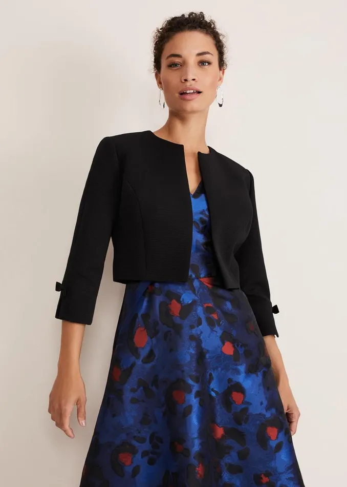 Phase Eight Jackets Zoelle Bow Detail Jacket Black 8211 Women