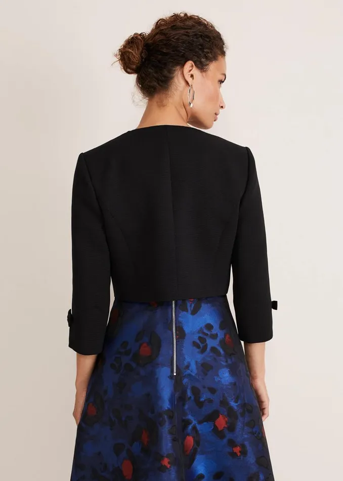 Phase Eight Jackets Zoelle Bow Detail Jacket Black 8211 Women