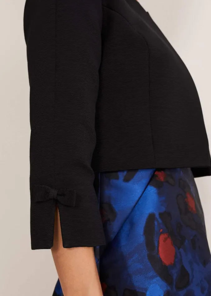 Phase Eight Jackets Zoelle Bow Detail Jacket Black 8211 Women