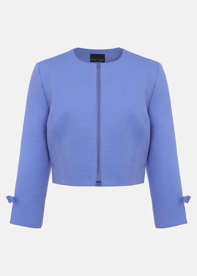 Phase Eight Jackets Zoelle Bow Detail Jacket Foxglove Blue 8211 Women