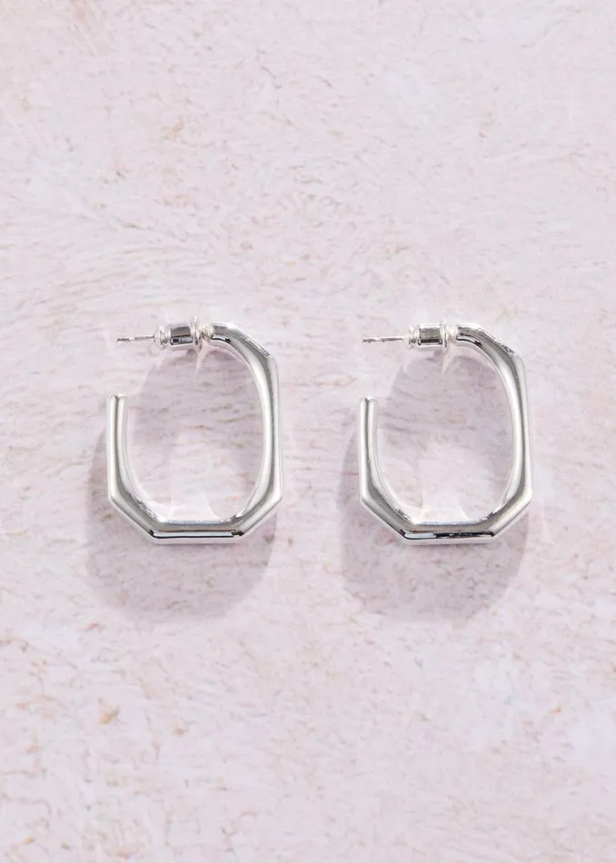Phase Eight Jewellery Blakeley Silver Plated Hoop Earrings Silver 8211 Women