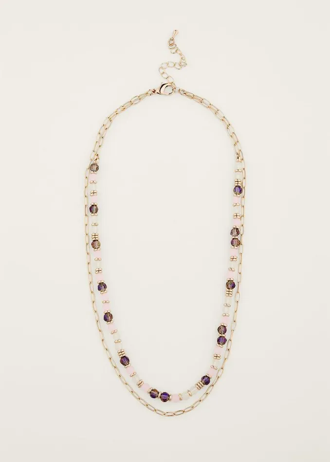 Phase Eight Jewellery Pastel Bead Layered Necklace Gold 8211 Women