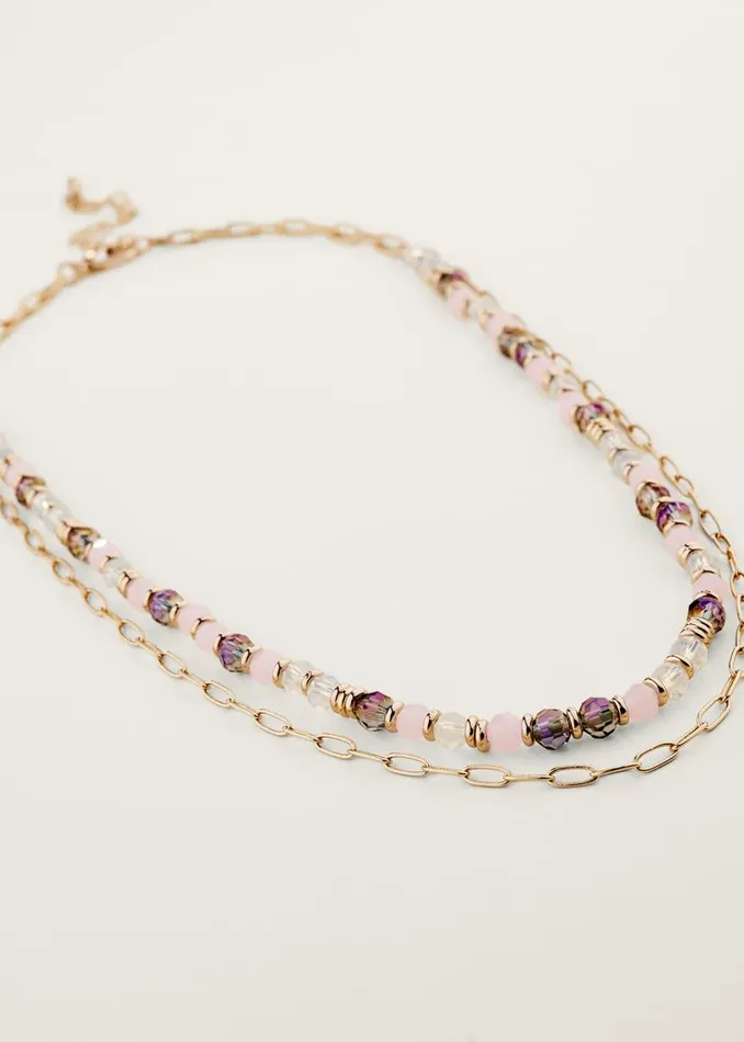 Phase Eight Jewellery Pastel Bead Layered Necklace Gold 8211 Women