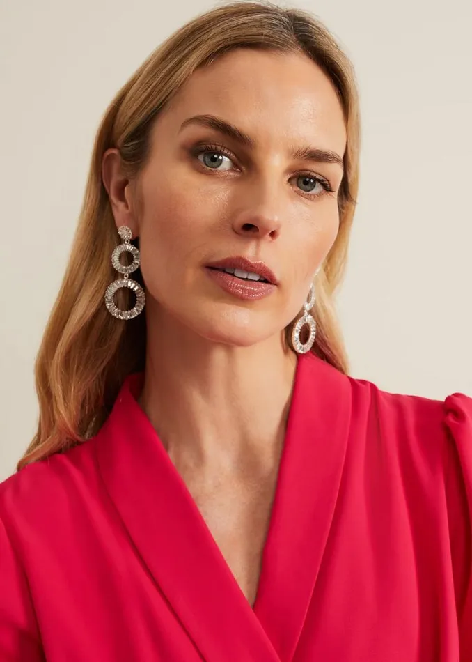 Phase Eight Jewellery Statement Crystal Stone Drop Earrings Silver 8211 Women Phase Eight Jewellery Statement Crystal Stone Drop Earrings Silver 8211 Women