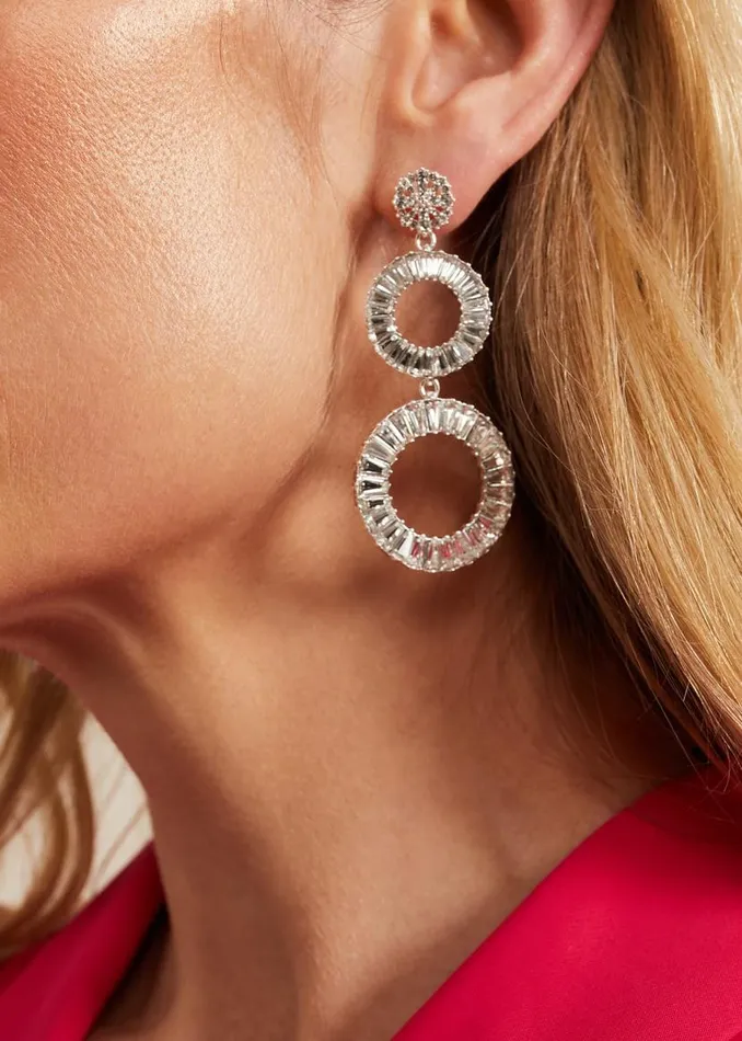 Phase Eight Jewellery Statement Crystal Stone Drop Earrings Silver 8211 Women Phase Eight Jewellery Statement Crystal Stone Drop Earrings Silver 8211 Women