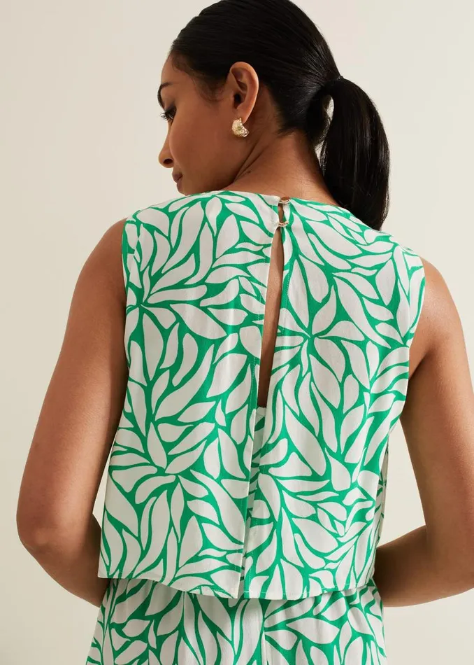 Phase Eight Jumpsuits Petite Aubrey Geo Jumpsuit Green 8211 Women