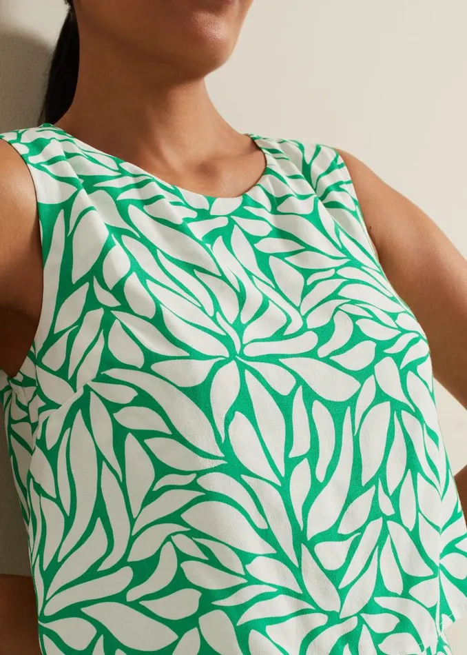 Phase Eight Jumpsuits Petite Aubrey Geo Jumpsuit Green 8211 Women