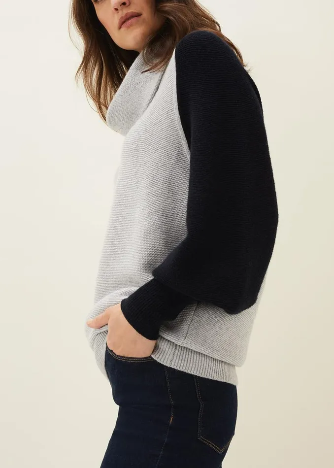 Phase Eight Knitwear Audra Colourblock Knit Jumper Greenpink 8211 Women