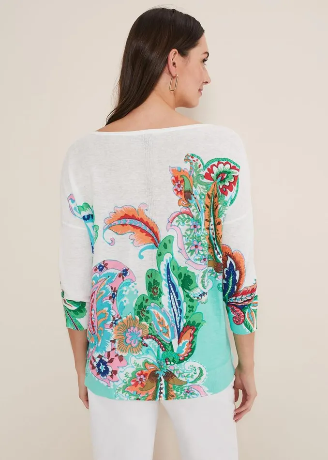 Phase Eight Knitwear Azalia Paisley Print Knit Multicoloured 8211 Women