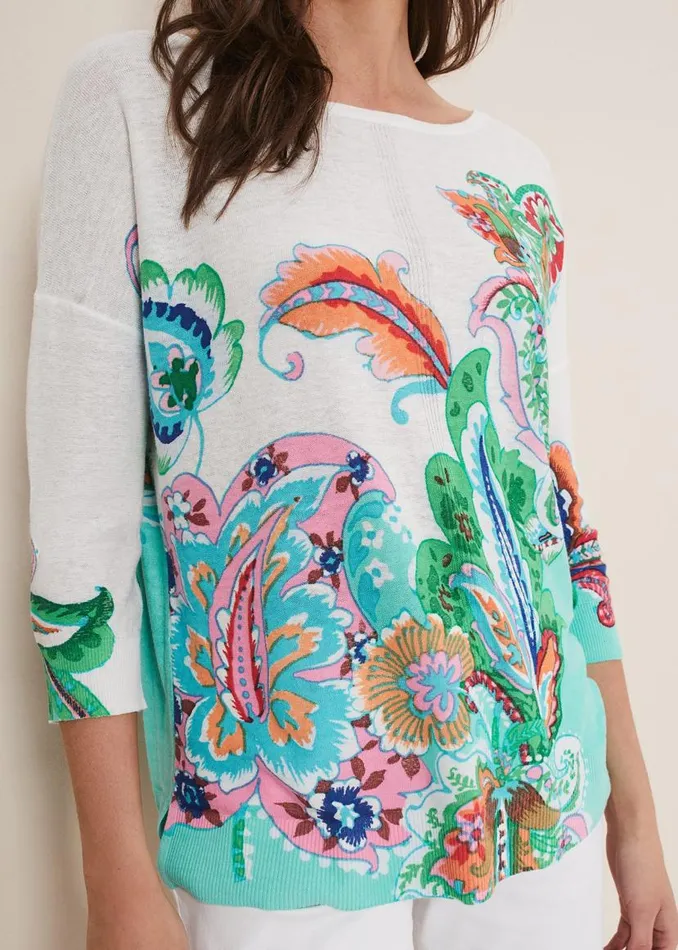 Phase Eight Knitwear Azalia Paisley Print Knit Multicoloured 8211 Women