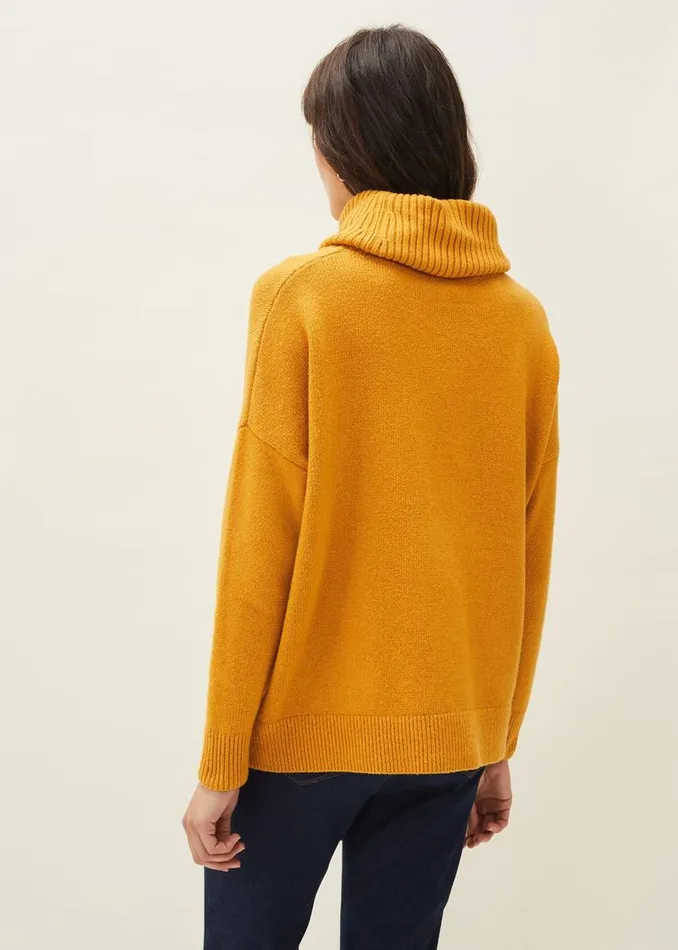 Phase Eight Knitwear Eva Roll Neck Jumper Ochre 8211 Women