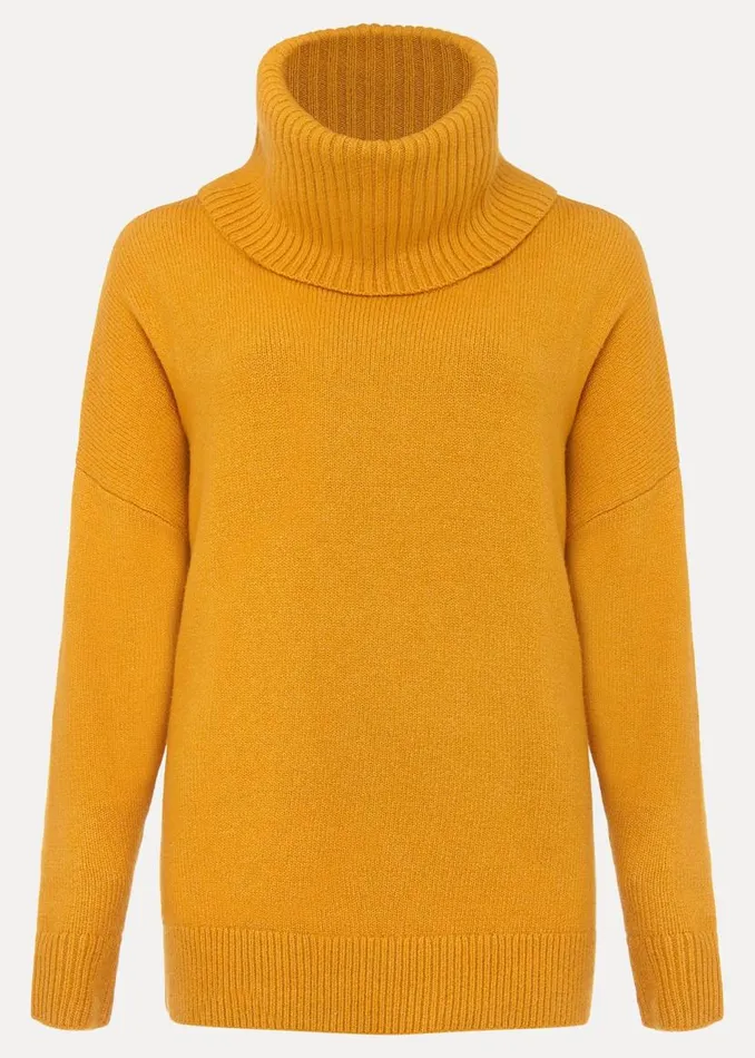 Phase Eight Knitwear Eva Roll Neck Jumper Ochre 8211 Women