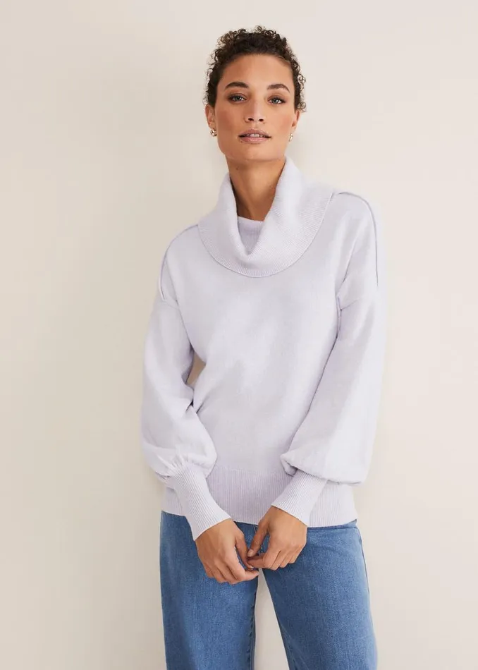Phase Eight Knitwear Eveleen Knitted Jumper Lilac 8211 Women