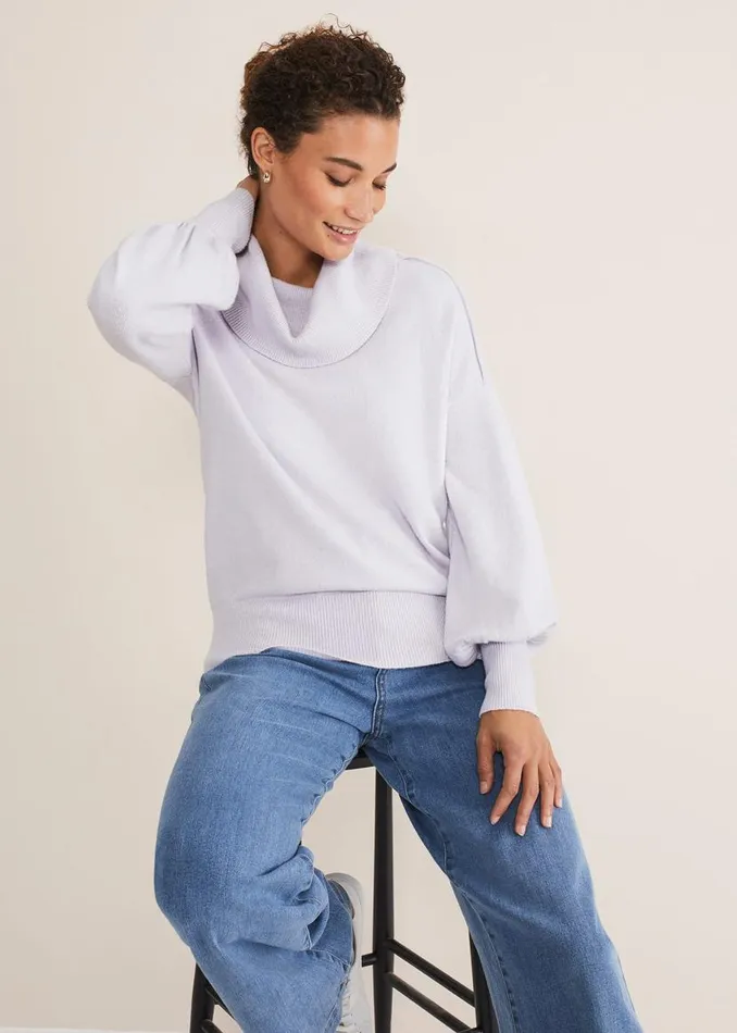 Phase Eight Knitwear Eveleen Knitted Jumper Lilac 8211 Women