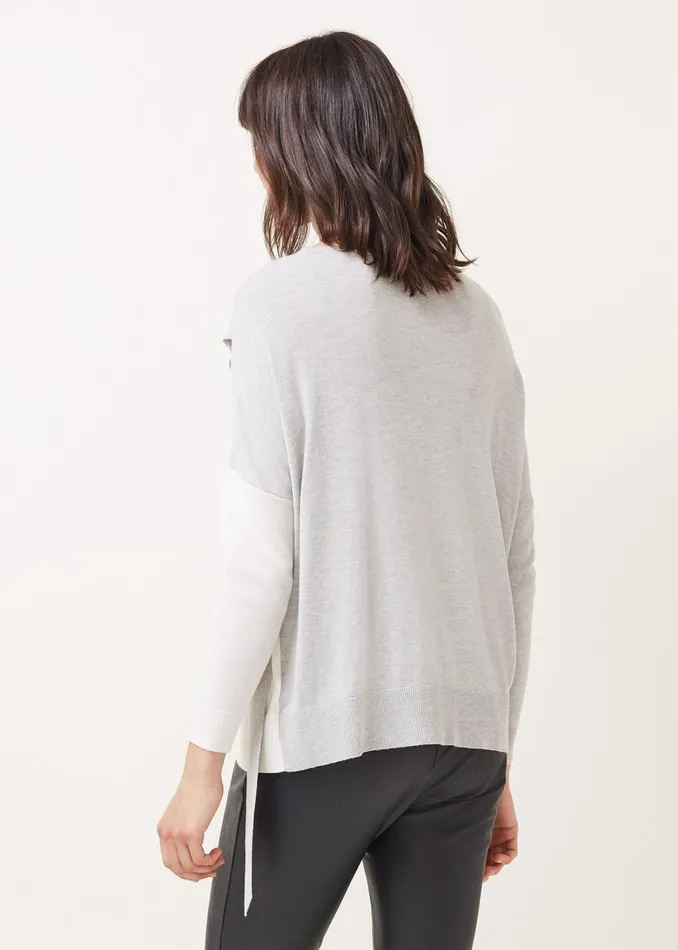 Phase Eight Knitwear Karina DRing Colourblock Fine Knit Jumper Greyivory 8211 Women Phase Eight Knitwear Karina DRing Colourblock Fine Knit Jumper Greyivory 8211 Women