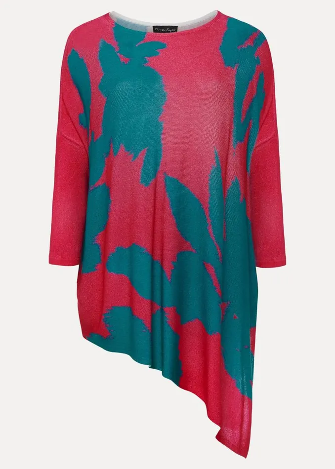 Phase Eight Knitwear Madison Printed Asymmetric Hem Jumper Multicoloured 8211 Women