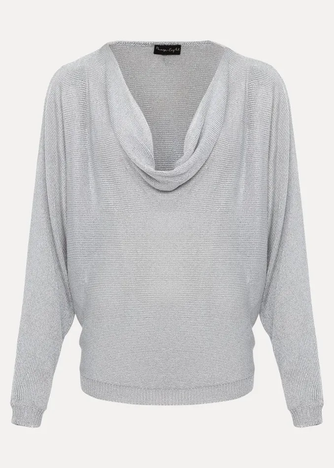 Phase Eight Knitwear Malti Metallic Cowl Neck Knit Silver 8211 Women