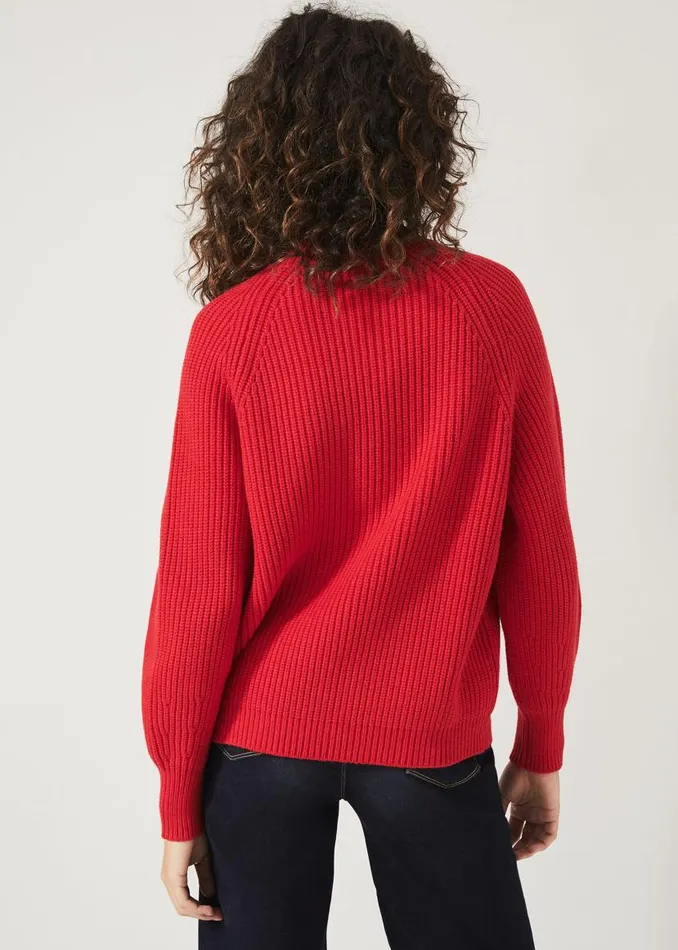 Phase Eight Knitwear Yaretzi Ribbed Jumper Red 8211 Women
