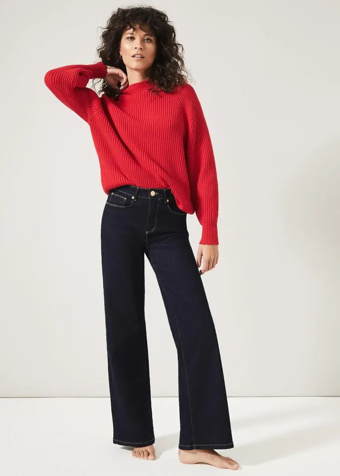 Phase Eight Knitwear Yaretzi Ribbed Jumper Red 8211 Women