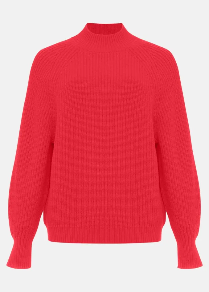 Phase Eight Knitwear Yaretzi Ribbed Jumper Red 8211 Women