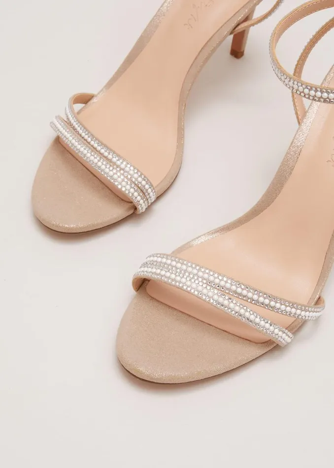 Phase Eight Occasion Shoes Pearl Embellished Barely There Sandal Metallic 8211 Women Phase Eight Occasion Shoes Pearl Embellished Barely There Sandal Metallic 8211 Women