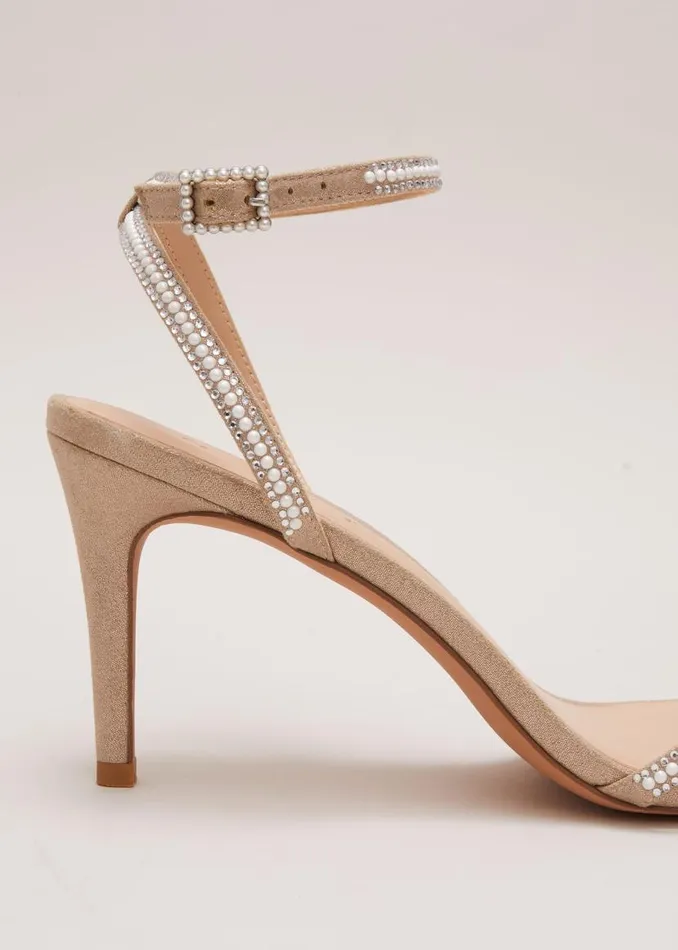 Phase Eight Occasion Shoes Pearl Embellished Barely There Sandal Metallic 8211 Women Phase Eight Occasion Shoes Pearl Embellished Barely There Sandal Metallic 8211 Women