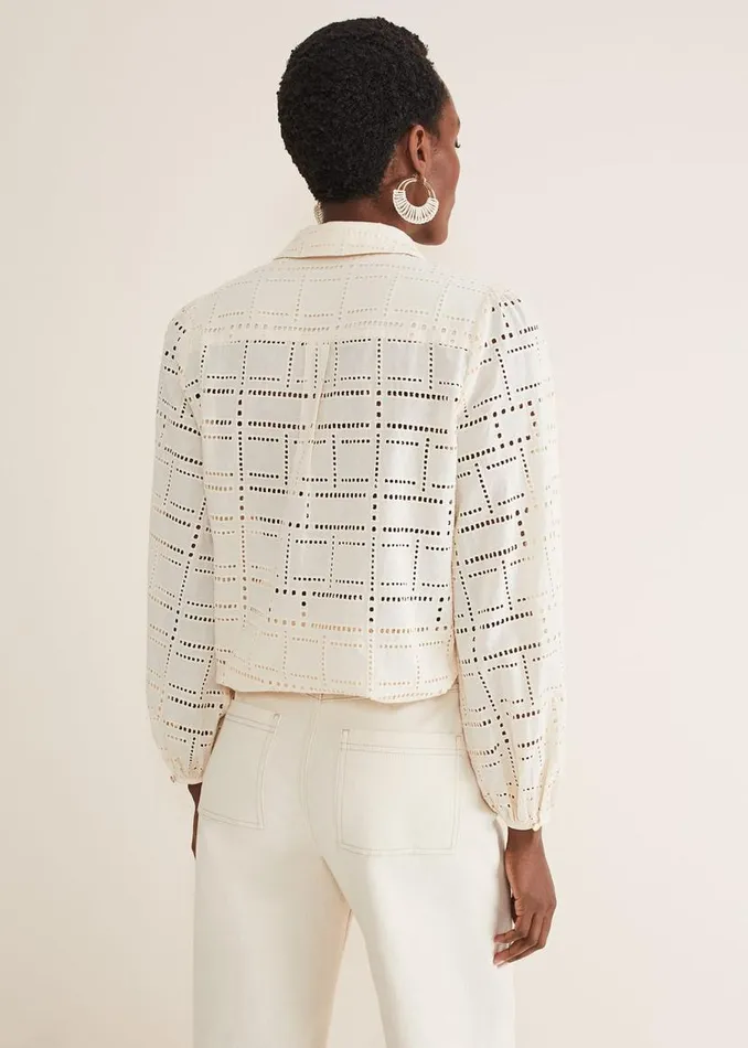 Phase Eight Shirts and Blouses Alice Broderie Blouse Ecru 8211 Women