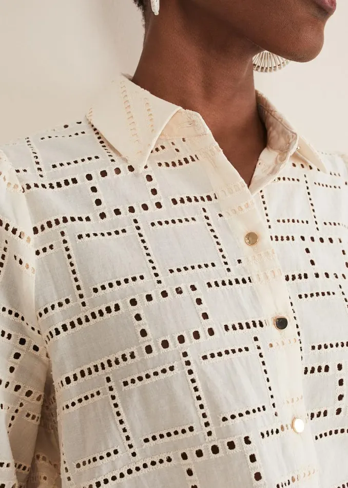 Phase Eight Shirts and Blouses Alice Broderie Blouse Ecru 8211 Women