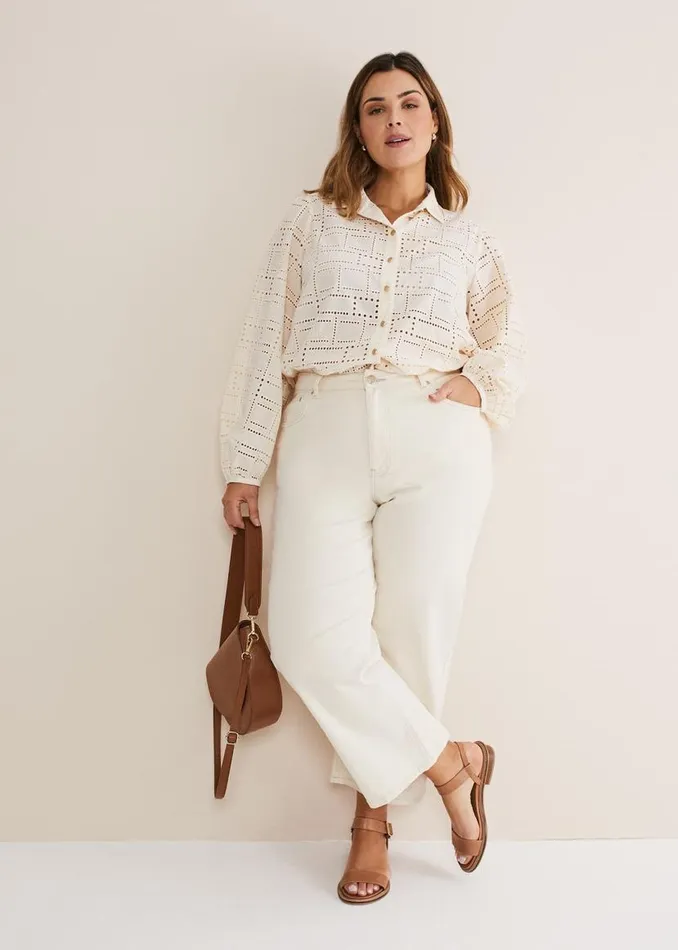 Phase Eight Shirts and Blouses Alice Broderie Blouse Ecru 8211 Women