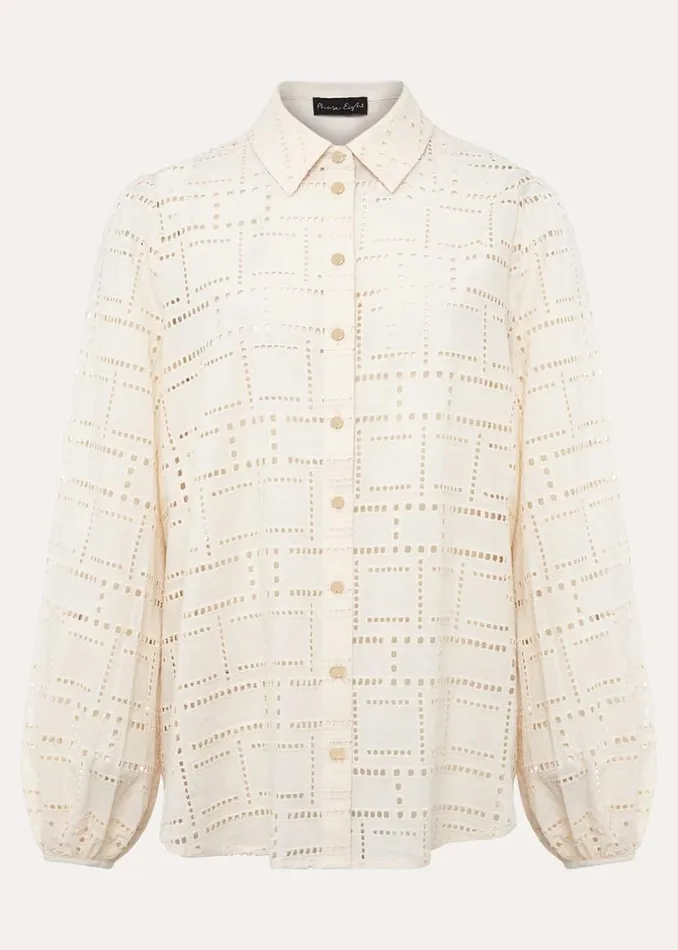 Phase Eight Shirts and Blouses Alice Broderie Blouse Ecru 8211 Women