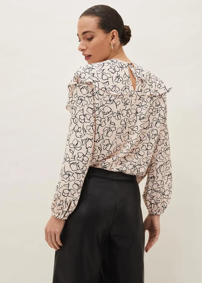 Phase Eight Shirts and Blouses Ida Floral Blouse Pinkgrey 8211 Women