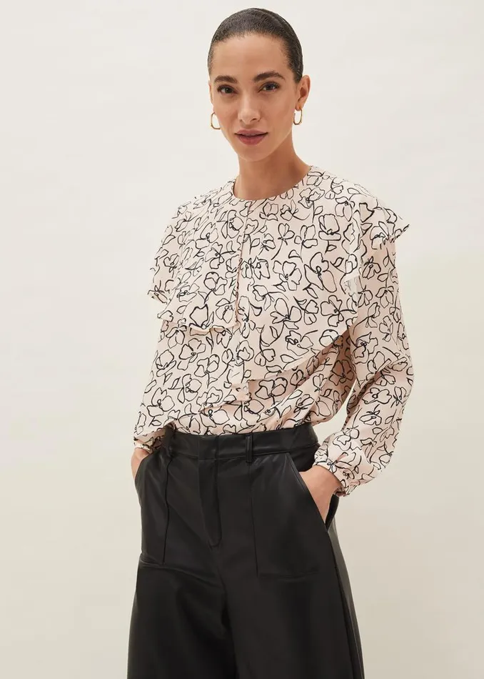 Phase Eight Shirts and Blouses Ida Floral Blouse Pinkgrey 8211 Women
